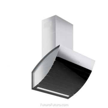 White kitchen cabinets wall mount range hood | Contemporary range hood