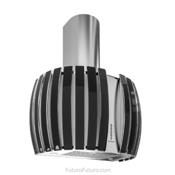 Designer glass wall mount vent hood | Luxury kitchen range hood
