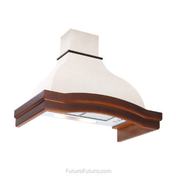 wood kitchen wall mount range hood | wall mount vent hood