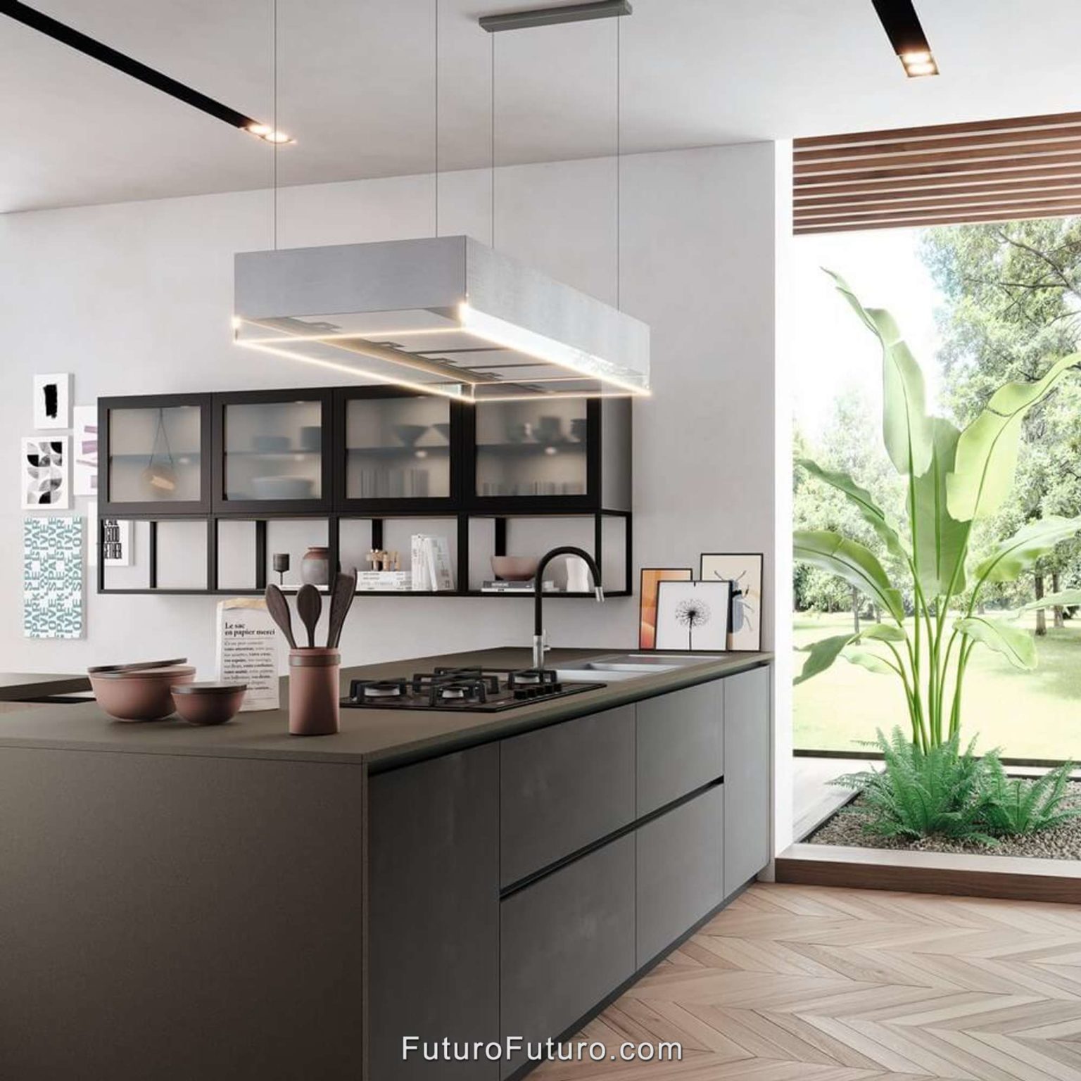 Futuro Futuro 48″ Perimeter White Island Range Hood