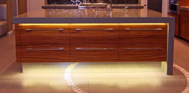 Kitchen Design Case Study: Contemporary Kitchen with Zebra Wood Cabinetry