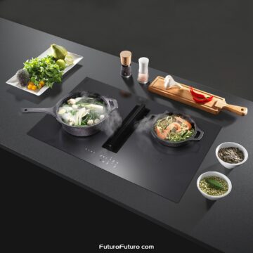 Futuro Futuro 32″ Portofino Black Matte Downdraft Induction Cooktop