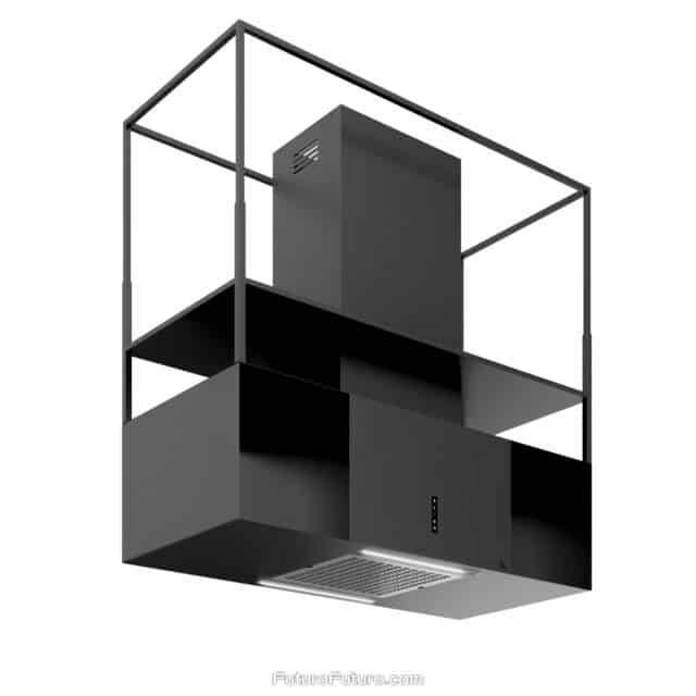 Sleek black range hood by Futuro Futuro - Knox 48-inch model