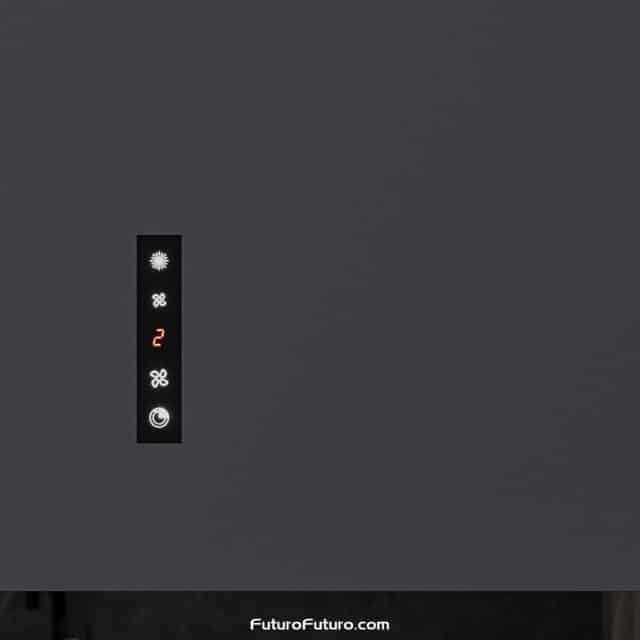 Contemporary kitchen style with 48-inch Knox Black Island Range Hood by Futuro Futuro
