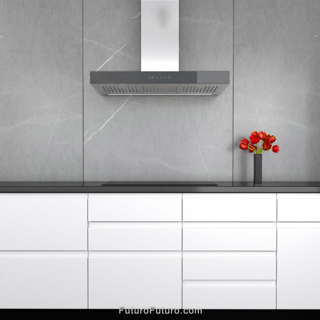 White kitchen cabinets range hood | Contemporary oven hood