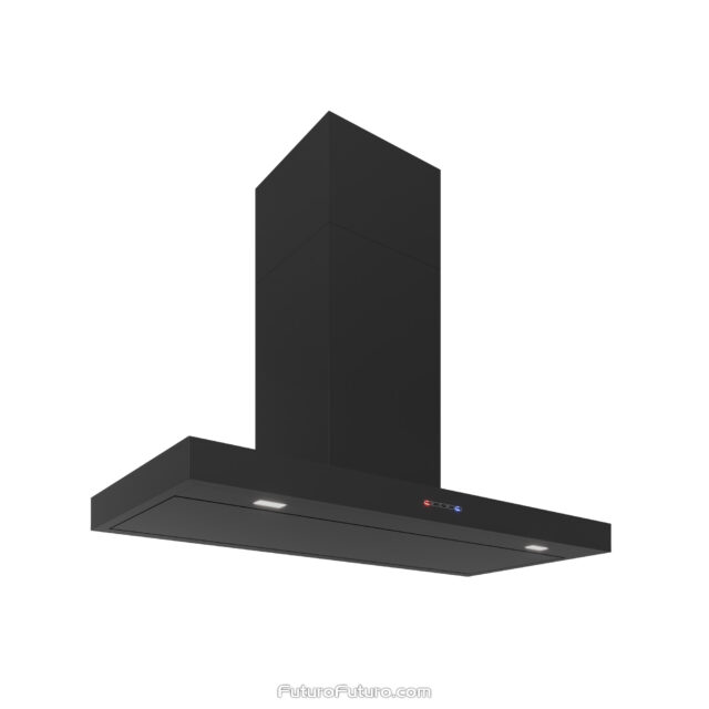 Premium black wall mount range hood | Black ductless range hood