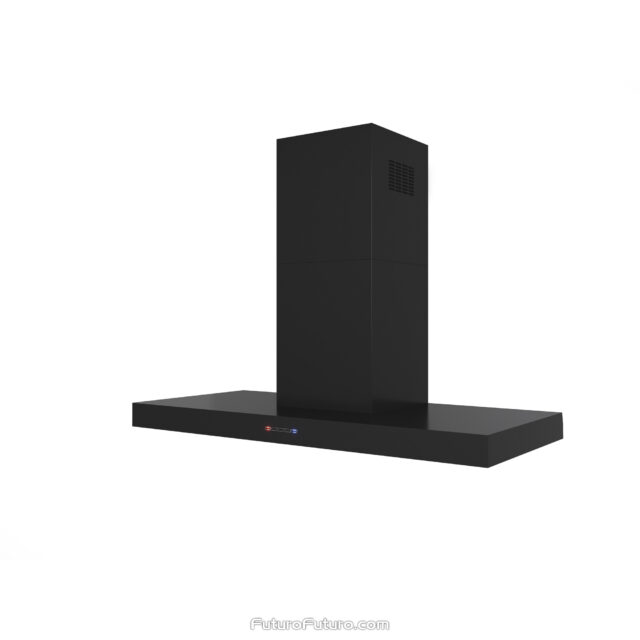 Premium black wall mount range hood | Black ductless range hood