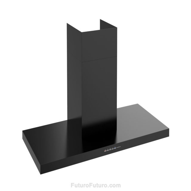 Modern black kitchen hood | Black color wall mount range hood