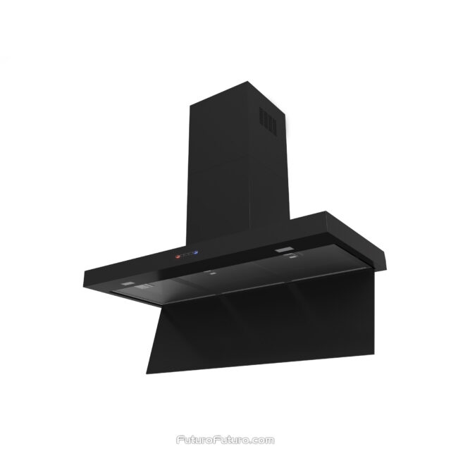 Black color vent hood | Black finish kitchen hood