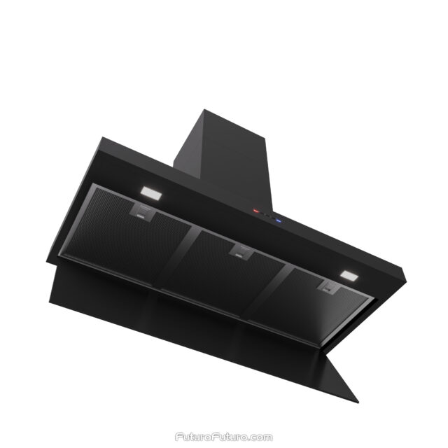 Black kitchen vent hood | Modern black kitchen hood