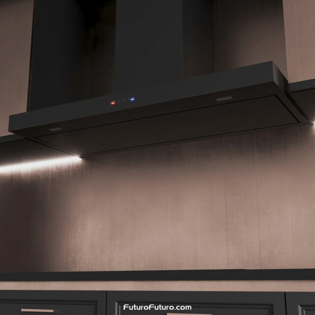 Black kitchen fan | Black color kitchen range hood