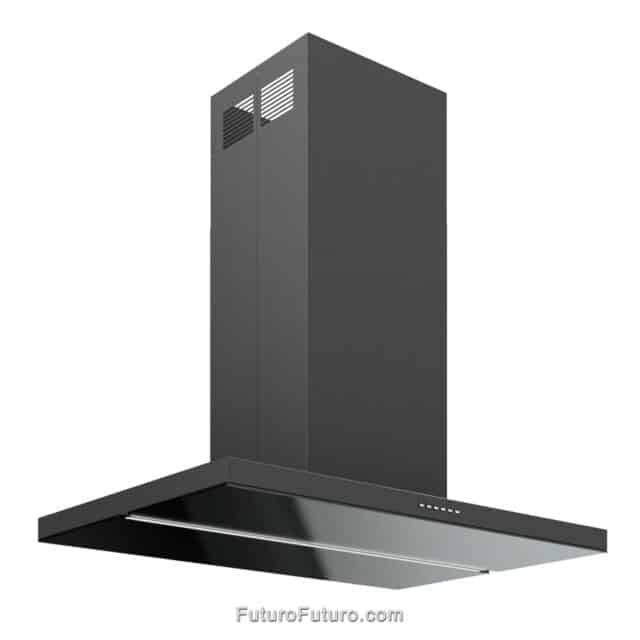 Ducted or ductless exhaust vent options for the 36-inch Viale Black Range Hood