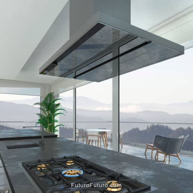 Futuro Futuro Viale Black Island Range Hood: a kitchen centerpiece