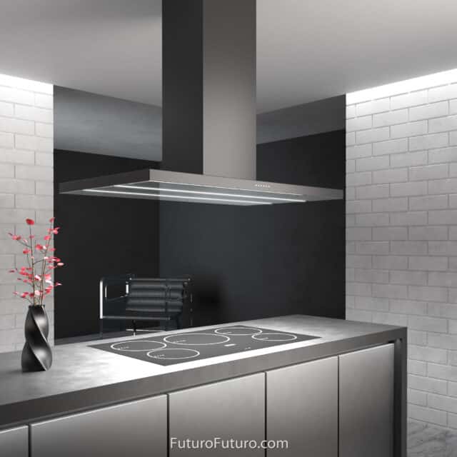 Contemporary white kitchen hood vent for a refined culinary space