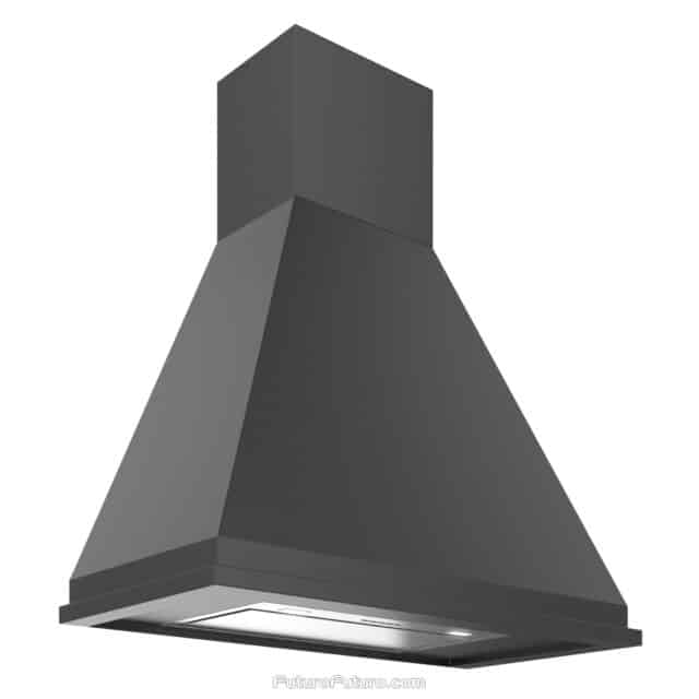 Futuro Futuro range hood with stylish gunmetal finish