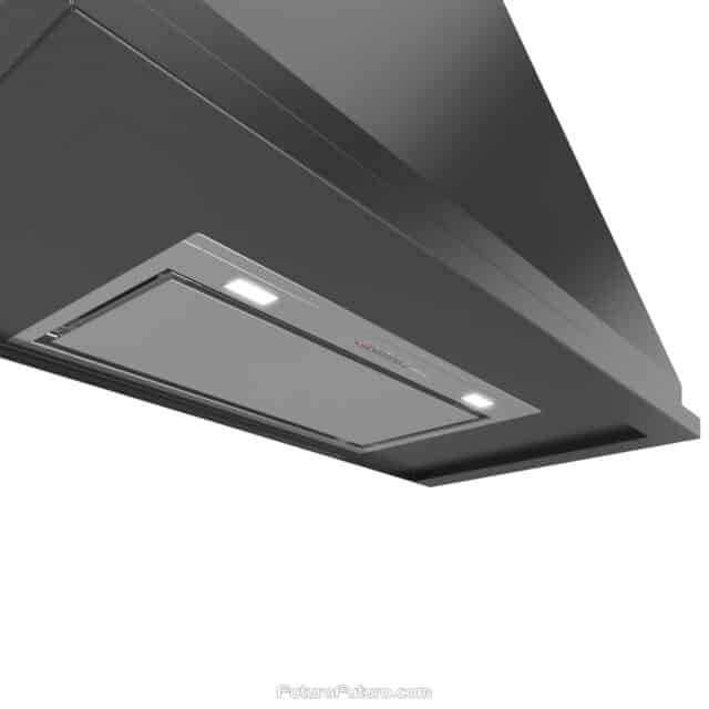36-inch Camino Black Wall Range Hood featuring dishwasher safe filters