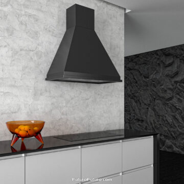 Futuro Futuro 36″ Wave Black Wall Range Hood