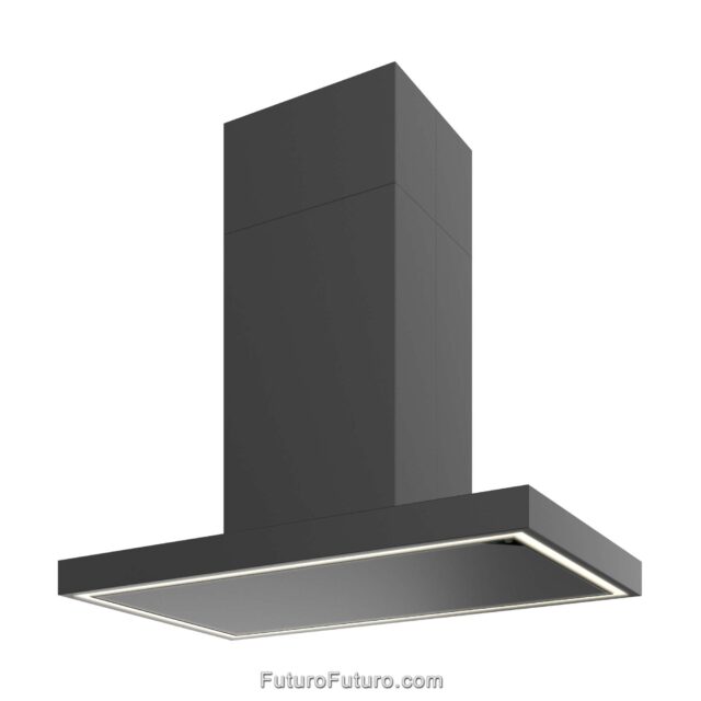 Futuro Futuro Perimeter Suction System | Minimalistic Kitchen Ventilation Design | Black Island Range Hood