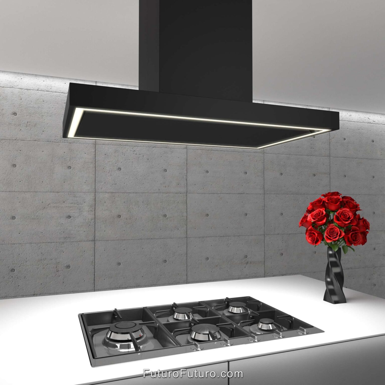 Futuro Futuro 36″ Turo Black Island Range Hood