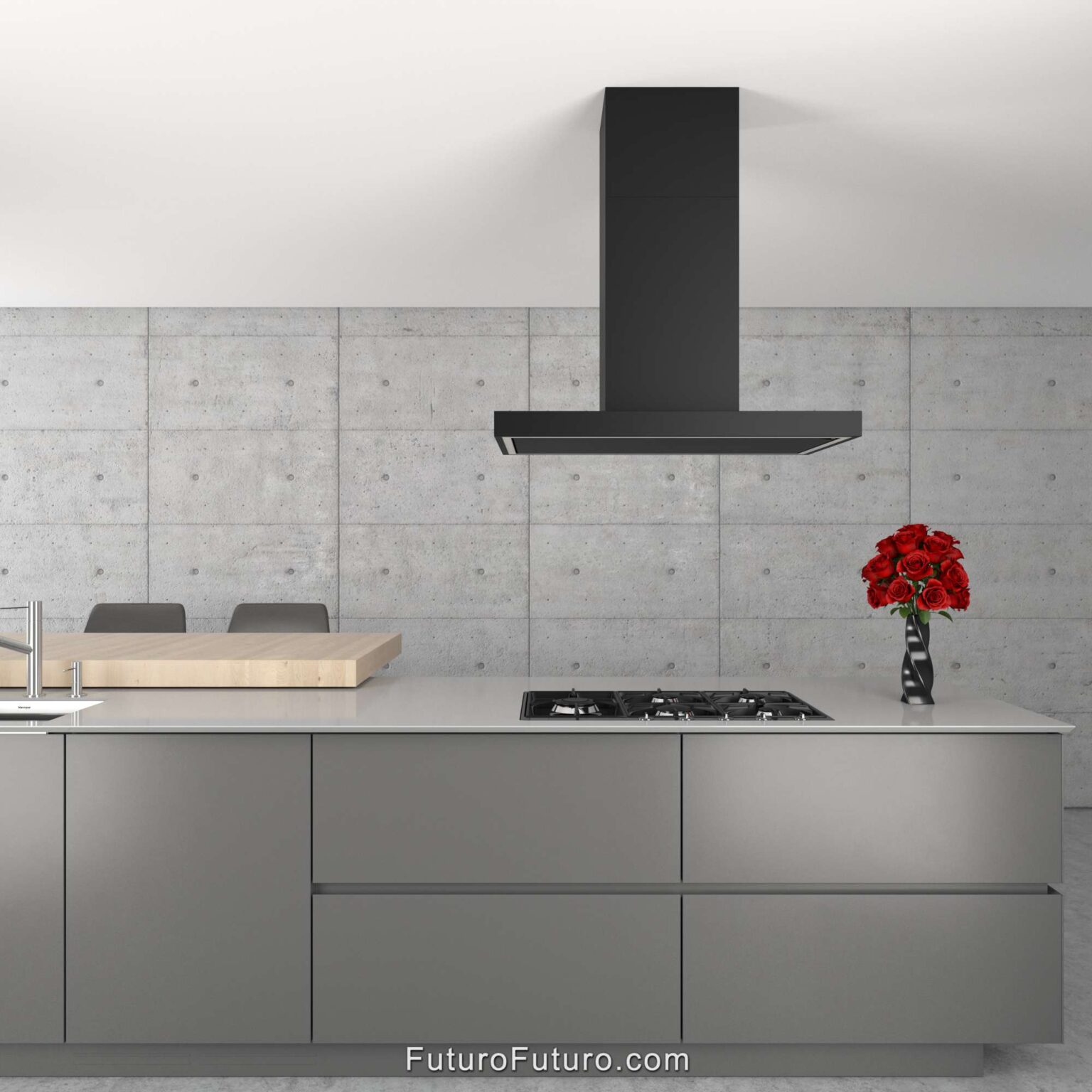 Futuro Futuro 36″ Turo Black Island Range Hood