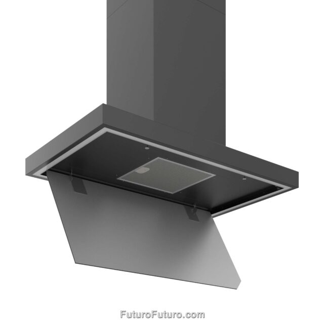 Futuro Futuro Black Range Hood | Dishwasher Safe Metal Filters | Perimeter Suction System