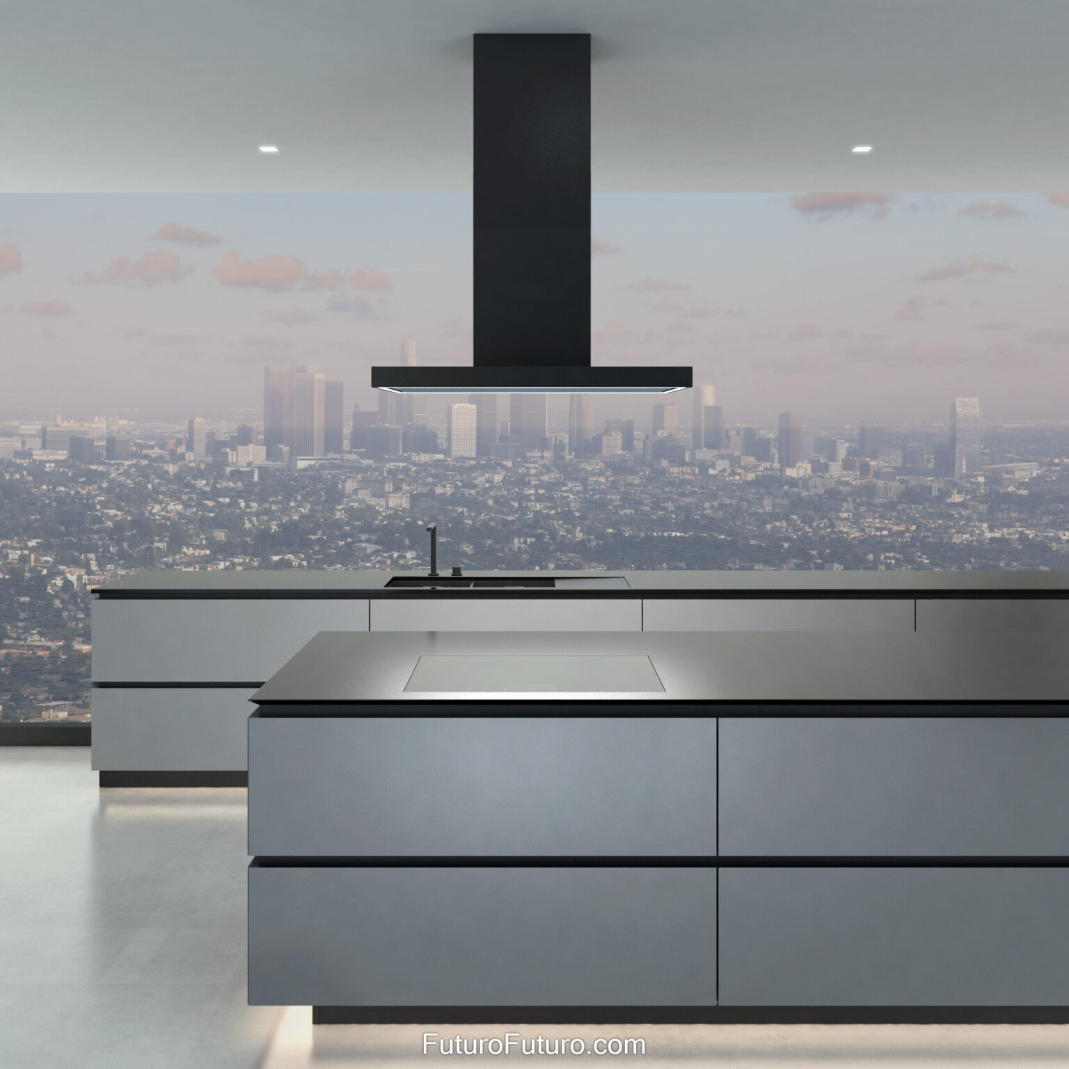 Futuro Futuro 36″ Turo Black Island Range Hood