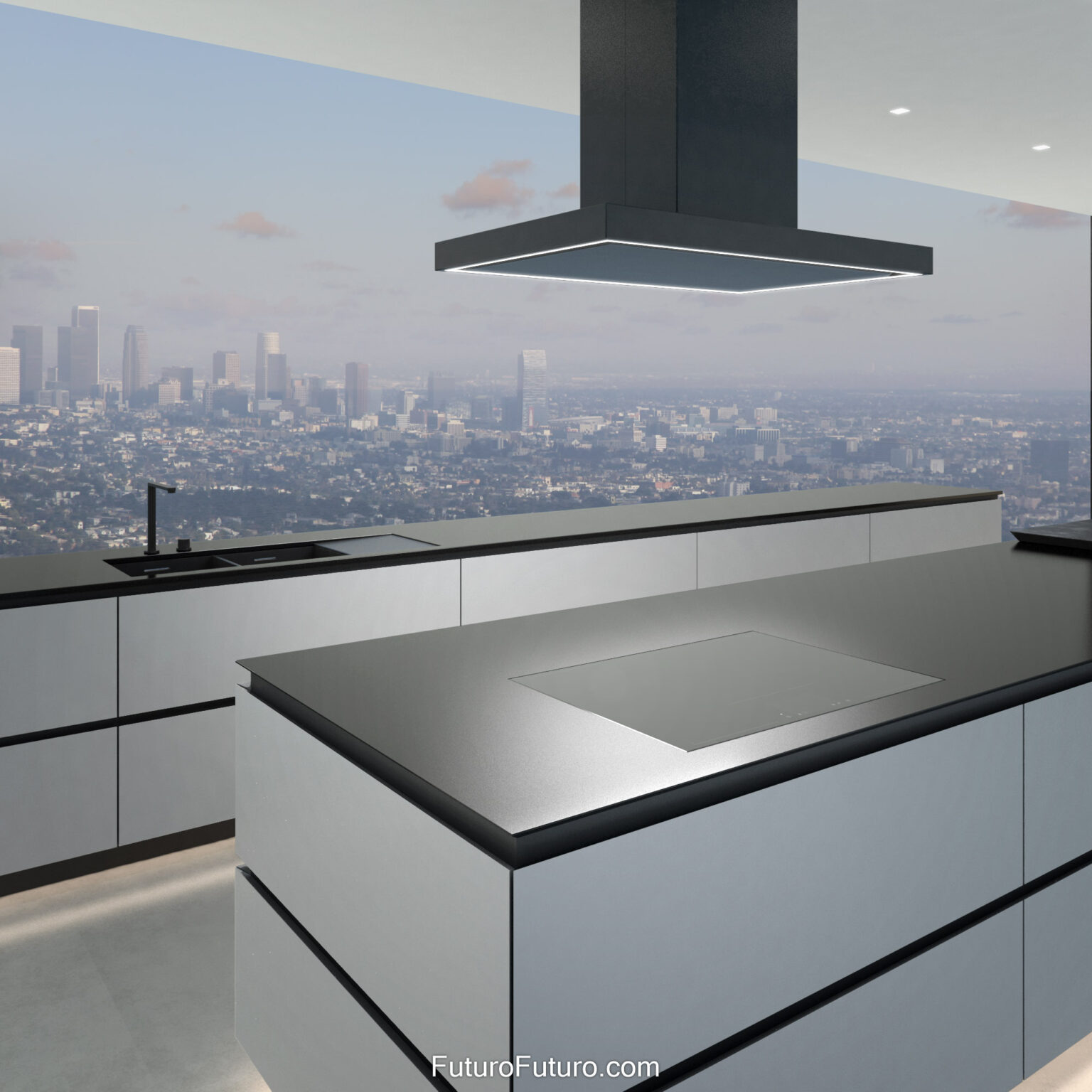 Futuro Futuro 36″ Turo Black Island Range Hood