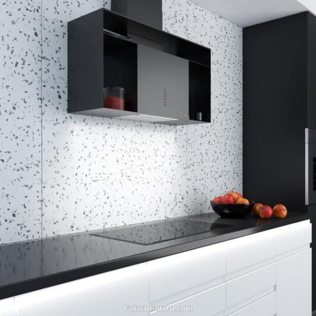 State-of-the-art 36-inch Knox Black island mount range hood by Futuro Futuro