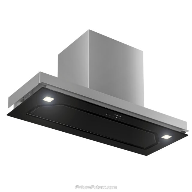 Futuro Futuro 30-inch Bravia Black Insert Range Hood with sleek modern design.