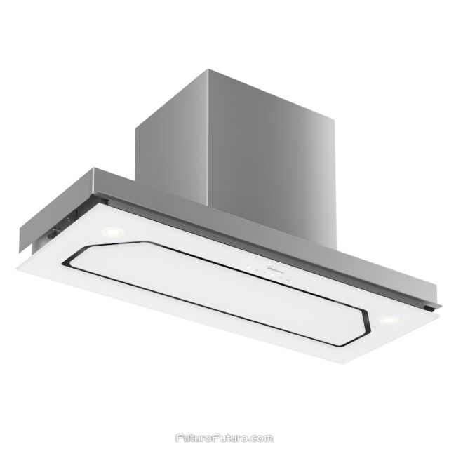 Futuro Futuro 30-inch Bravia White Insert Range Hood with modern design.