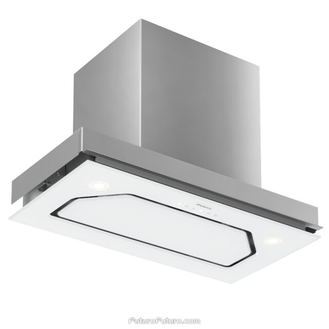 Futuro Futuro 22-inch Bravia White Insert Range Hood with sleek modern design