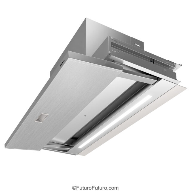 Sleek 36-inch stainless steel insert range hood