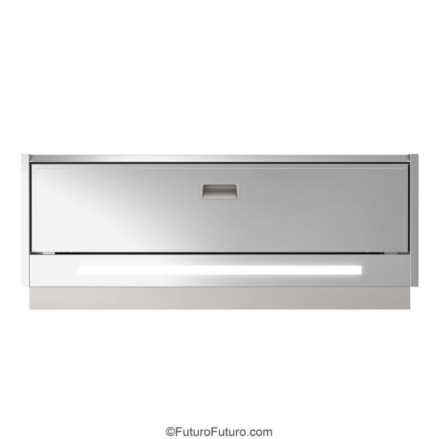 High-tech wall insert range hood with smart sensors