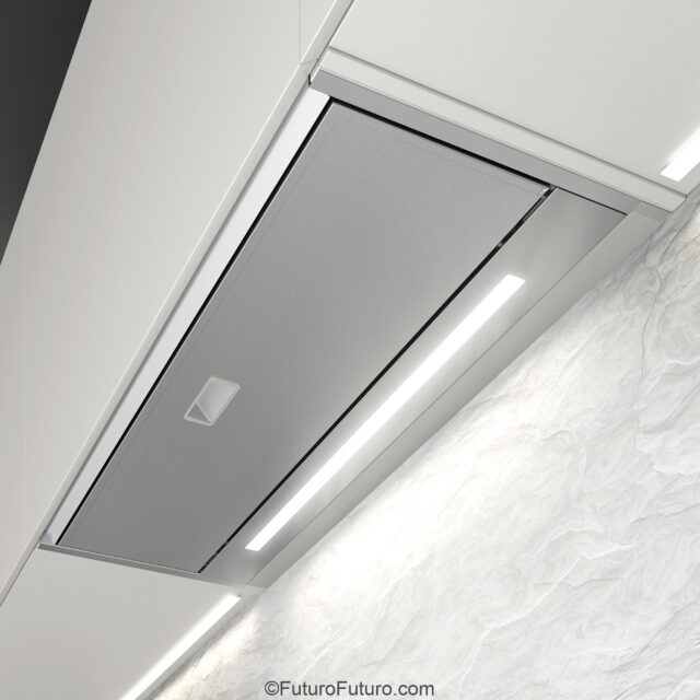 Anti-condensation technology range hood interior view
