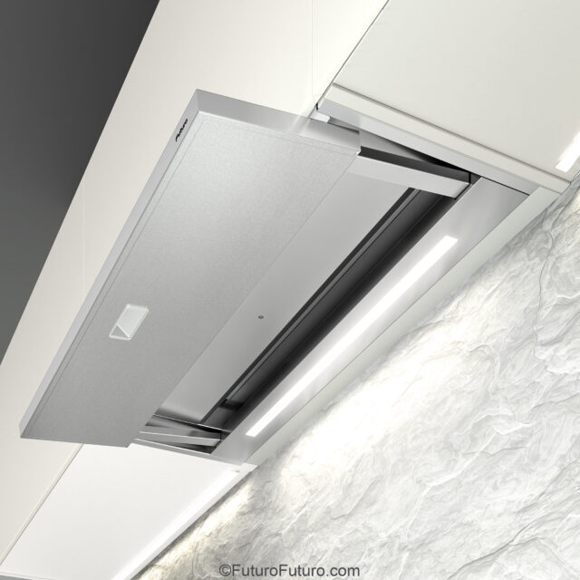 Built-in range hood with premium stainless steel body