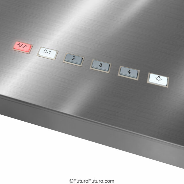 Kitchen ventilation hood with whisper-quiet 940 CFM blower
