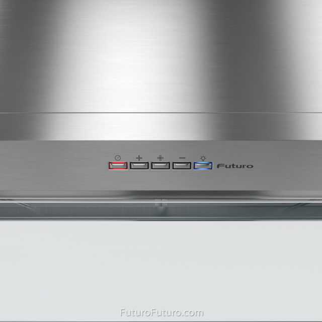 4-speed touch-sensitive electronic controls range hood | stainless steel hood
