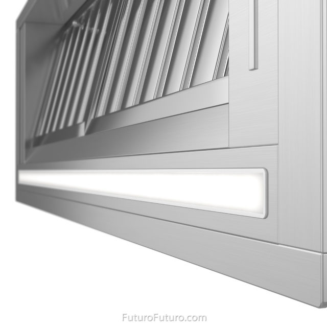 Heavy-duty chrome baffle filters vent hood | Under cabinet kitchen fan