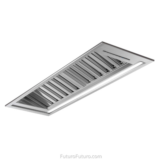 Contemporary stainless steel range hood | Modern vent hood