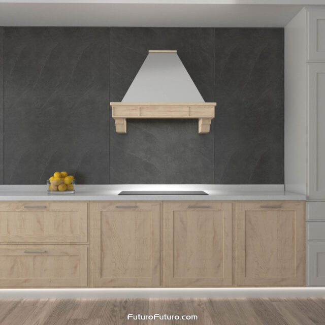A beautiful balance of traditional and contemporary style: the Sphinx Wall Range Hood.