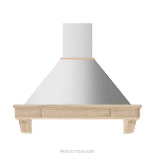 Sphinx Wall Range Hood from Futuro Futuro that can operate as a ducted or ductless model.