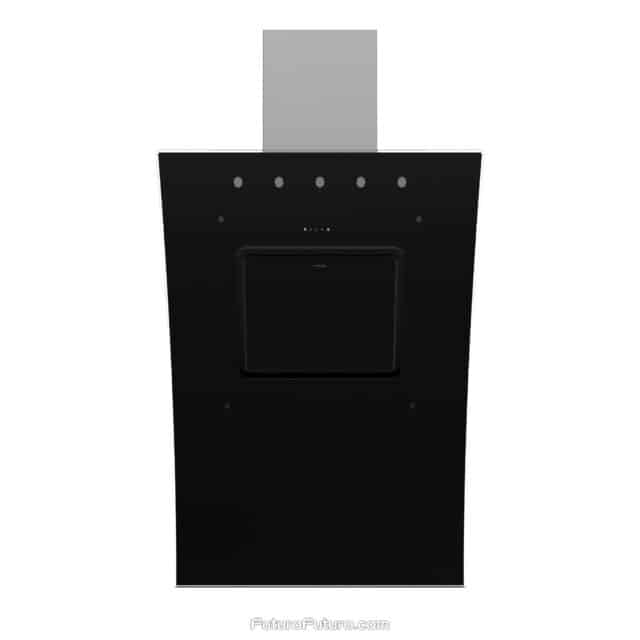 Wall-Mounted Range Hood - black Glass and Stainless Steel