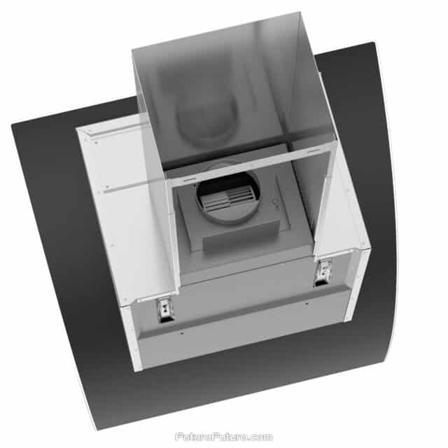 High-Efficiency Wall Mount Range Hood - Futuro Futuro WL36SPLASH-BLK