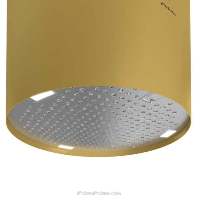 Ductless gold range hood, an impressive addition to the modern kitchen