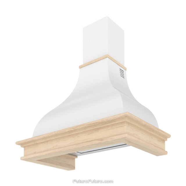 Close-up of the 36-inch Country Wall Range Hood's dishwasher safe filters.