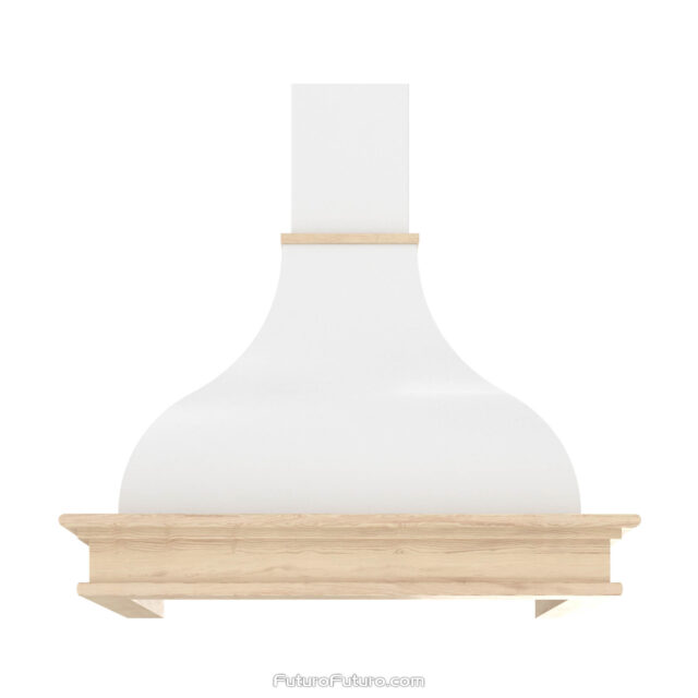 The minimalist wooden frame design of the Country Wall Range Hood.