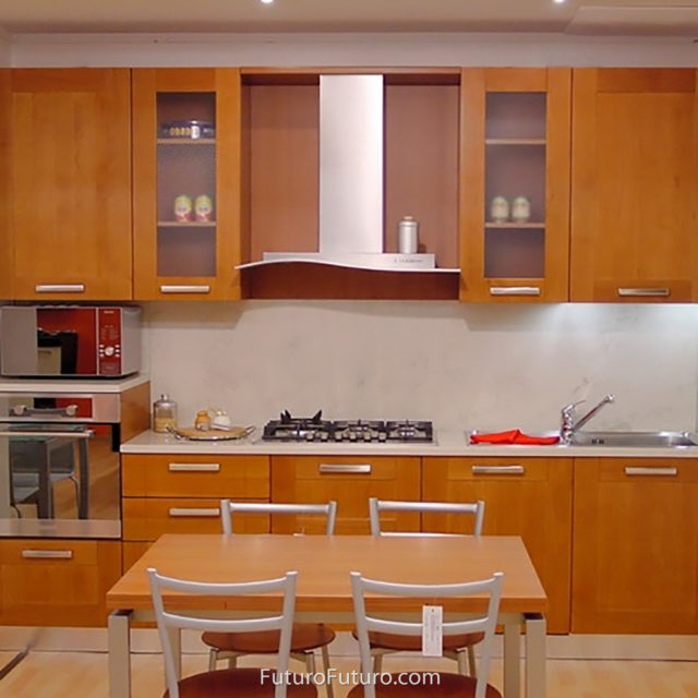 Kitchen ideas wall mount range hood | Wooden kitchen cabinets stove hood