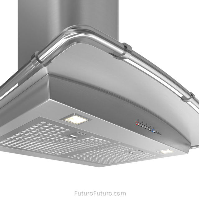 Stainless steel wall mount range hood | AISI 304 stainless steel vent hood
