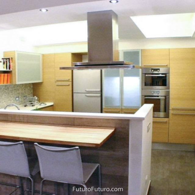 Kitchen ceiling mount range hood | Wooden kitchen cabinets island range hood