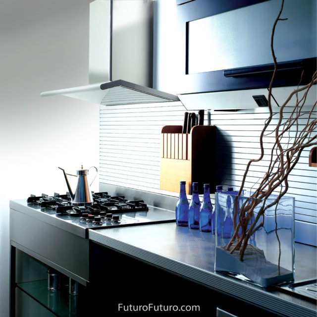 Modern kitchen cabinets stove hood | made in Italy ultra-quiet range hood